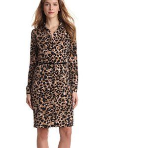 Anne Klein Women's Leopard Print Belted Dress